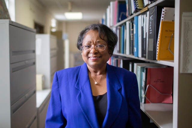 Jo Ann Williams McClellan stands inside the Maury County Archives in Columbia in 2020.