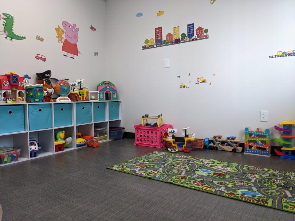 A therapy space inside the Altoona office of Midwest Autism and Therapy Center.