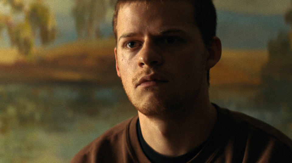 This image released by Amazon Studious shows Lucas Hedges in a scene from "Honey Boy." (Amazon Studious via AP)