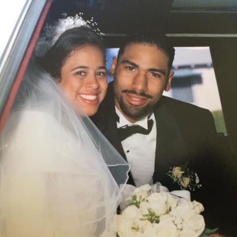 <p>Craig Young Instagram</p> Craig and Julie Young on their wedding day in July 1995.