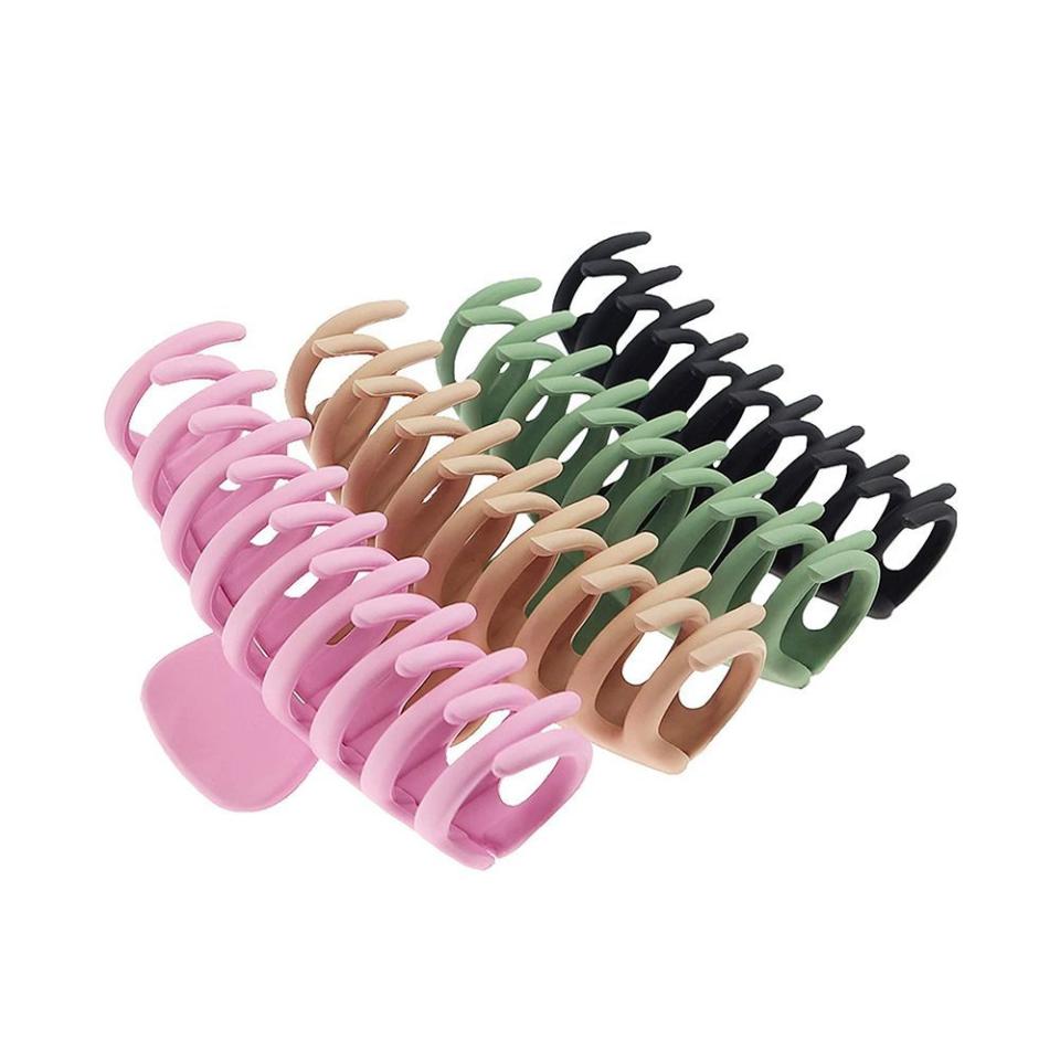 17) Strong Hold Hair Claw Clips (Set of 4)