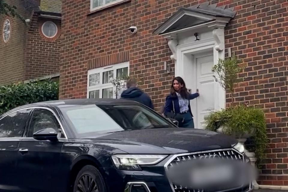 Home Secretary Suella Braverman leaving her home in Bushey (Jacob Phillips/PA) (PA Wire)