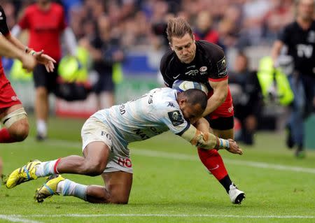 Rugby Union - Saracens v Racing 92 - European Rugby Champions Cup Final - Grand Stade de Lyon, France - 14/5/16 Saracens' Chris Wyles (R) in action Action Images via Reuters / Henry Browne Livepic