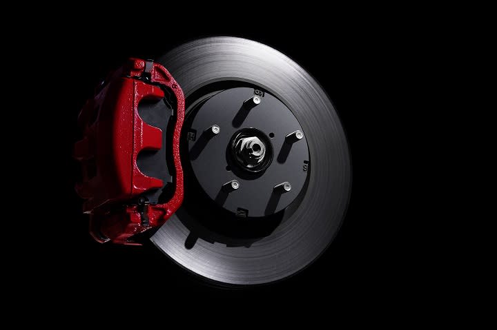 2018 Subaru WRX red-painted brake caliper photo