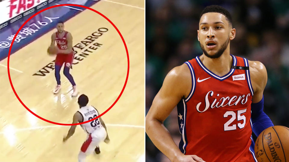 Ben Simmons' first three for the 76ers was met with excitement by basketball fans.