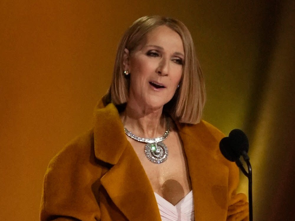 Céline Dion überraschte bei den Grammys 2024 mit einem Auftritt. (Bild: Robert Hanashiro/USA TODAY/ddp images/Sipa USA)