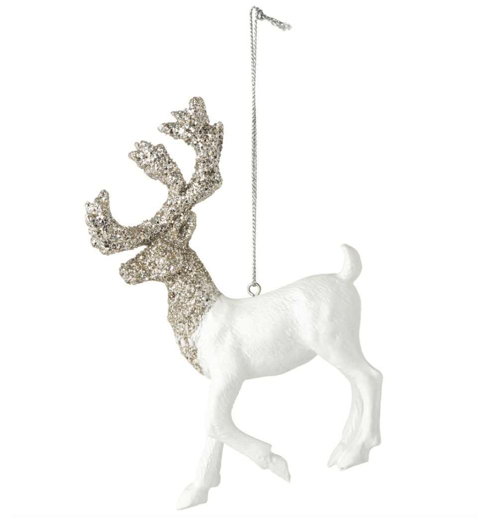 <p><strong><strong>BUY NOW:</strong> <a rel="nofollow noopener" href="http://www.marksandspencer.com/white-stag-with-silver-glitter/p/p22513136" target="_blank" data-ylk="slk:White Stag with Silver Glitter, £5, Marks & Spencer;elm:context_link;itc:0;sec:content-canvas" class="link ">White Stag with Silver Glitter, £5, Marks & Spencer</a></strong></p>