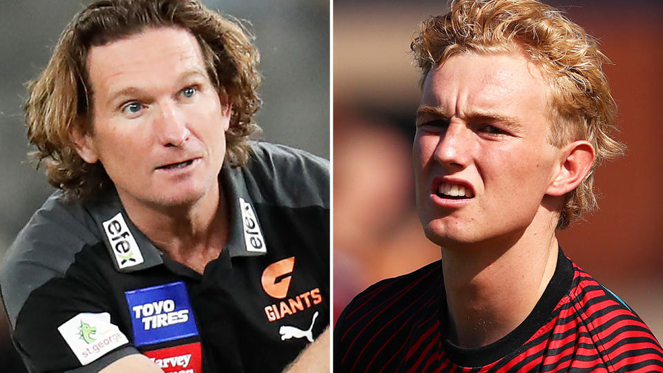 James Hird's son Tom, pictured here at Essendon.