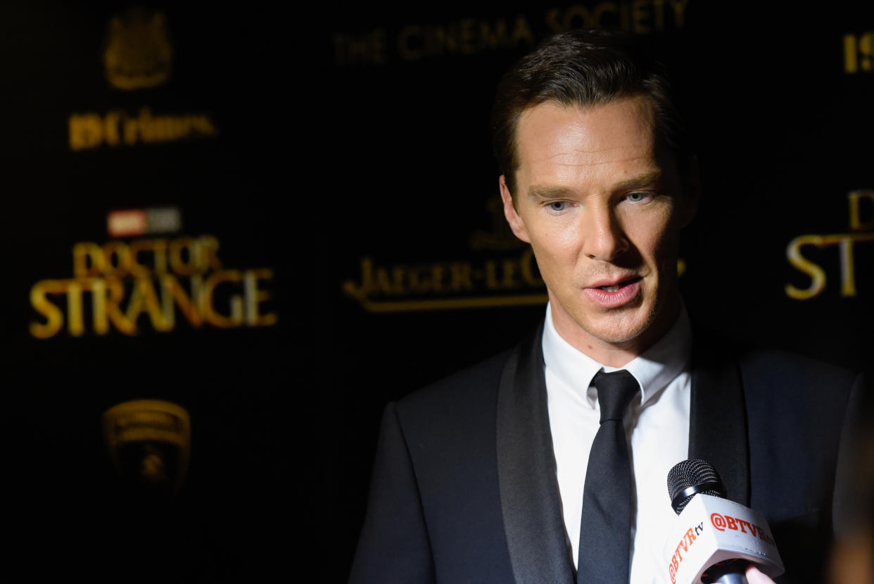 NEW YORK, NY - NOVEMBER 01:  Actor Benedict Cumberbatch attends the screening of Marvel Studios' "Doctor Strange" at AMC Empire on November 1, 2016 in New York City.  (Photo by Matthew Eisman/WireImage)