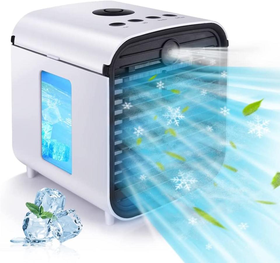 Hommyu Portable Evaporative Air Conditioner Fan. Image via Amazon.