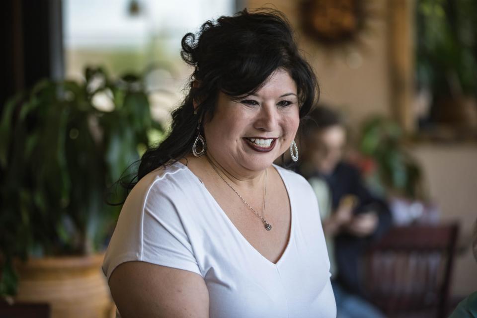 New Mexico state Rep. Doreen Gallegos, D-Las Cruces, attends a luncheon in honor of state ethics commissioner Frances Williams in Las Cruces on Friday, July 9, 2021.