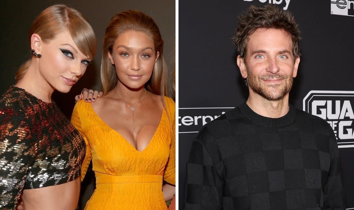 Taylor Swift playing ‘cupid’ to pal Gigi Hadid and Bradley Cooper  (Getty)