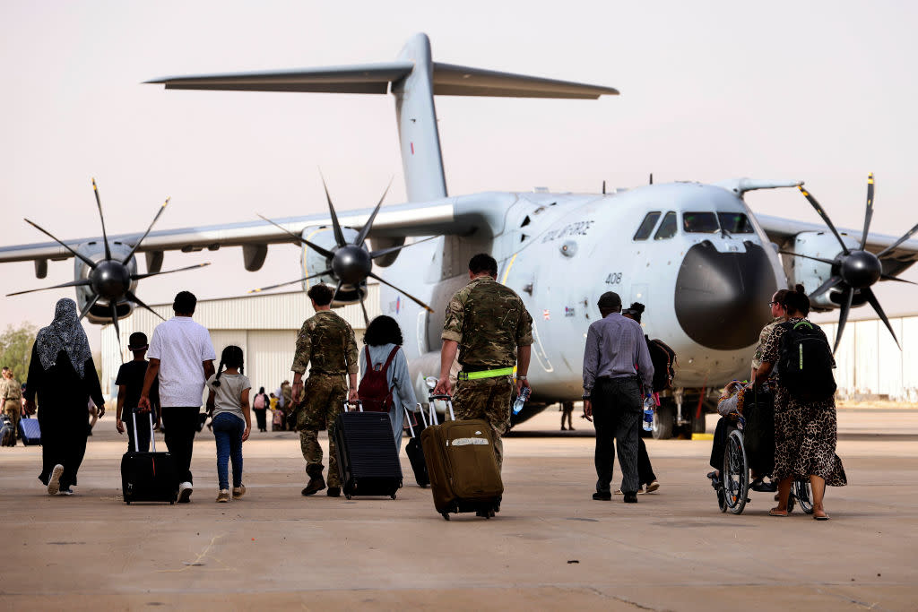 UK Government Continues Efforts To Evacuate British Nationals From Sudan