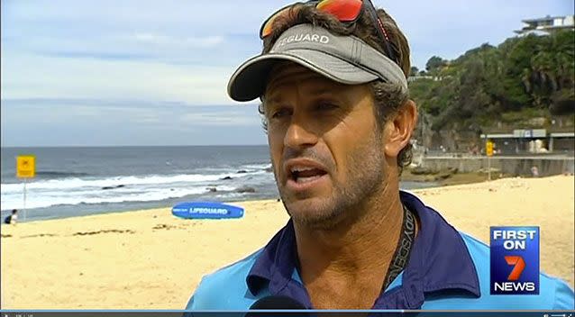 Lifeguard Corey Oliver. Source: 7 News