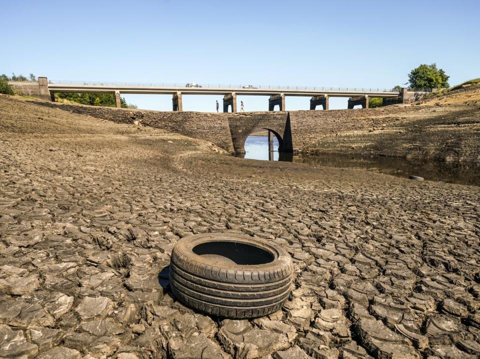 Water levels are significantly low at reservoirs - including Baitings Reservoir in Ripponden (PA)