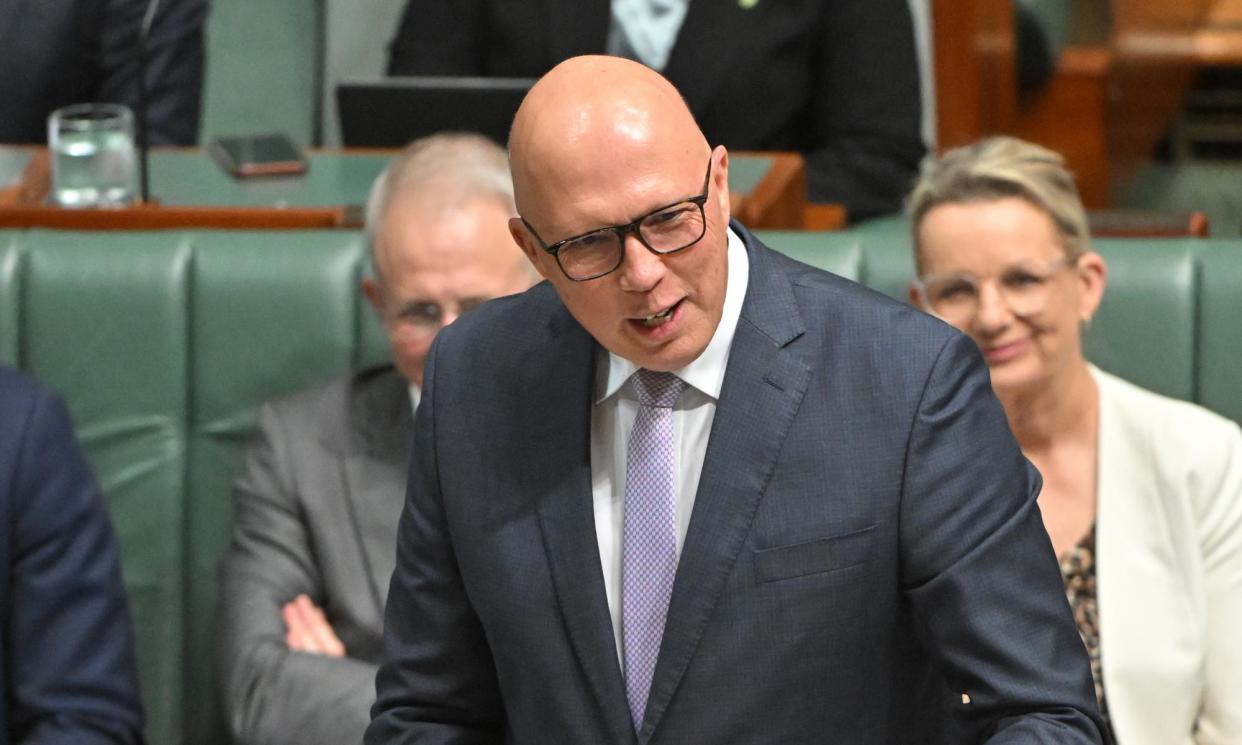 <span>Leader of the opposition, Peter Dutton, has announced a new-look shadow ministry, including promotions for Luke Howarth and Melissa McIntosh.</span><span>Photograph: Mick Tsikas/AAP</span>