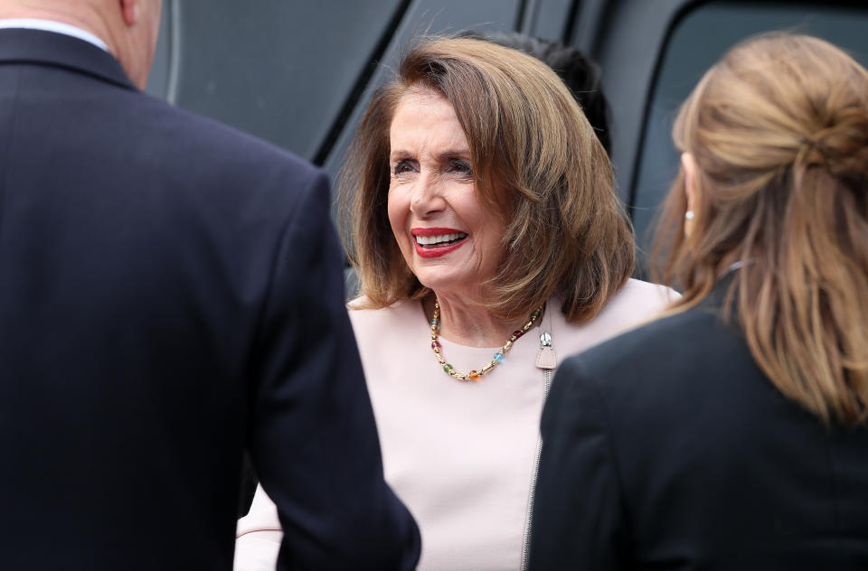 US speaker of the house Nancy Pelosi in Dublin on Wednesday. Photo: PA