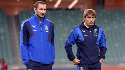 Giorgio Chiellini Antonio Conte Italy