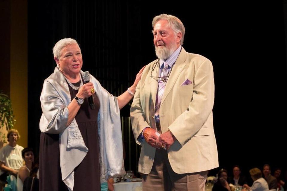 Mary and Bud Johansen accept the Achievement in the Arts award from The Washington Center for the Performing Arts.