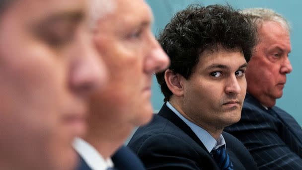 PHOTO: In this May 12, 2022, file photo, Terrence A. Duffy, Sam Bankman-Fried, Christopher Edmonds, and Christopher Perkins, testify during the House Agriculture Committee hearing in Washington, D.C. (Tom Williams/CQ-Roll Call via Getty Images, FILE)