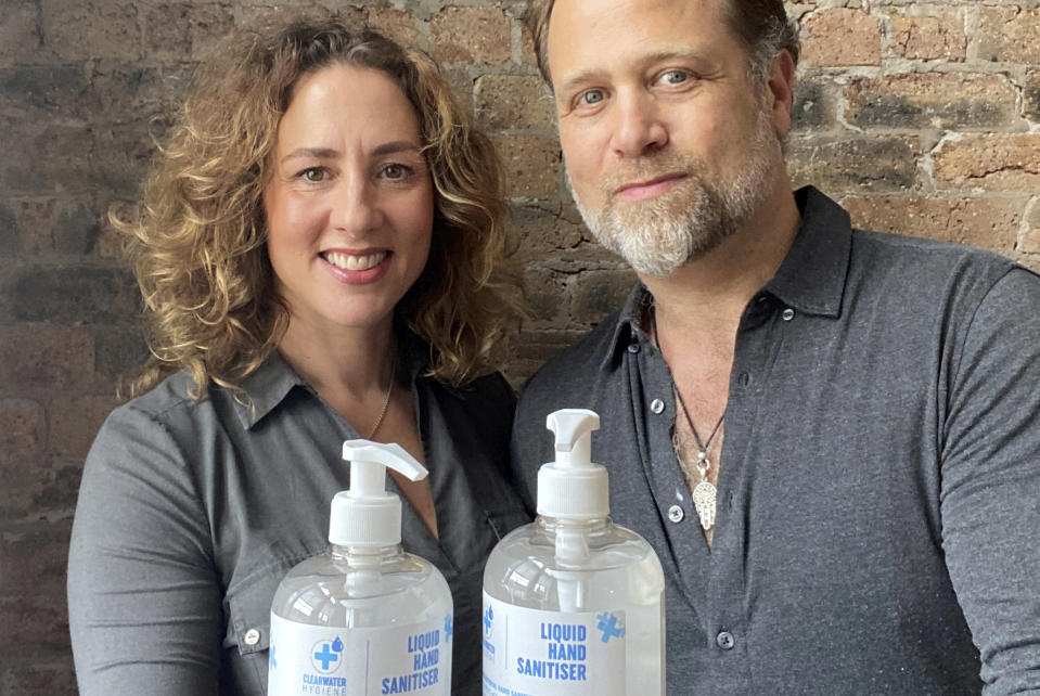 Rachel and Andrew Montague, founders of ClearWater Hygiene (SWNS)