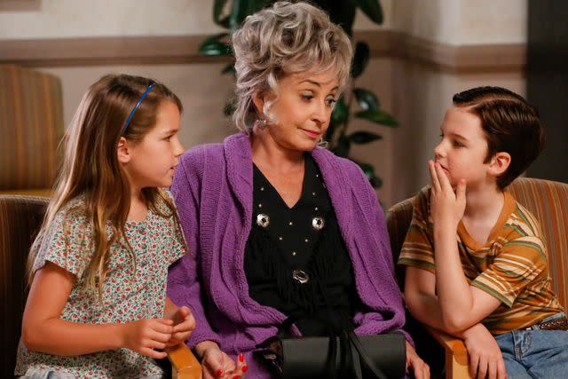 <p>Robert Voets/CBS/Warner Bros. Entertainment</p> Raegan Revord, Annie Potts and Iain Armitage in 'Young Sheldon.'