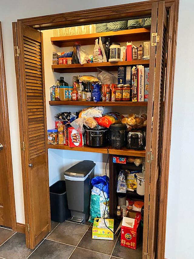 Turned a pantry organizer into storage for the utility closet. Fits al, pantry organization