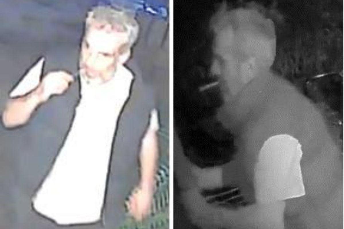 Police have released images of a man they want to speak to after fencing was stolen in Blackburn. <i>(Image: Lancs Police)</i>