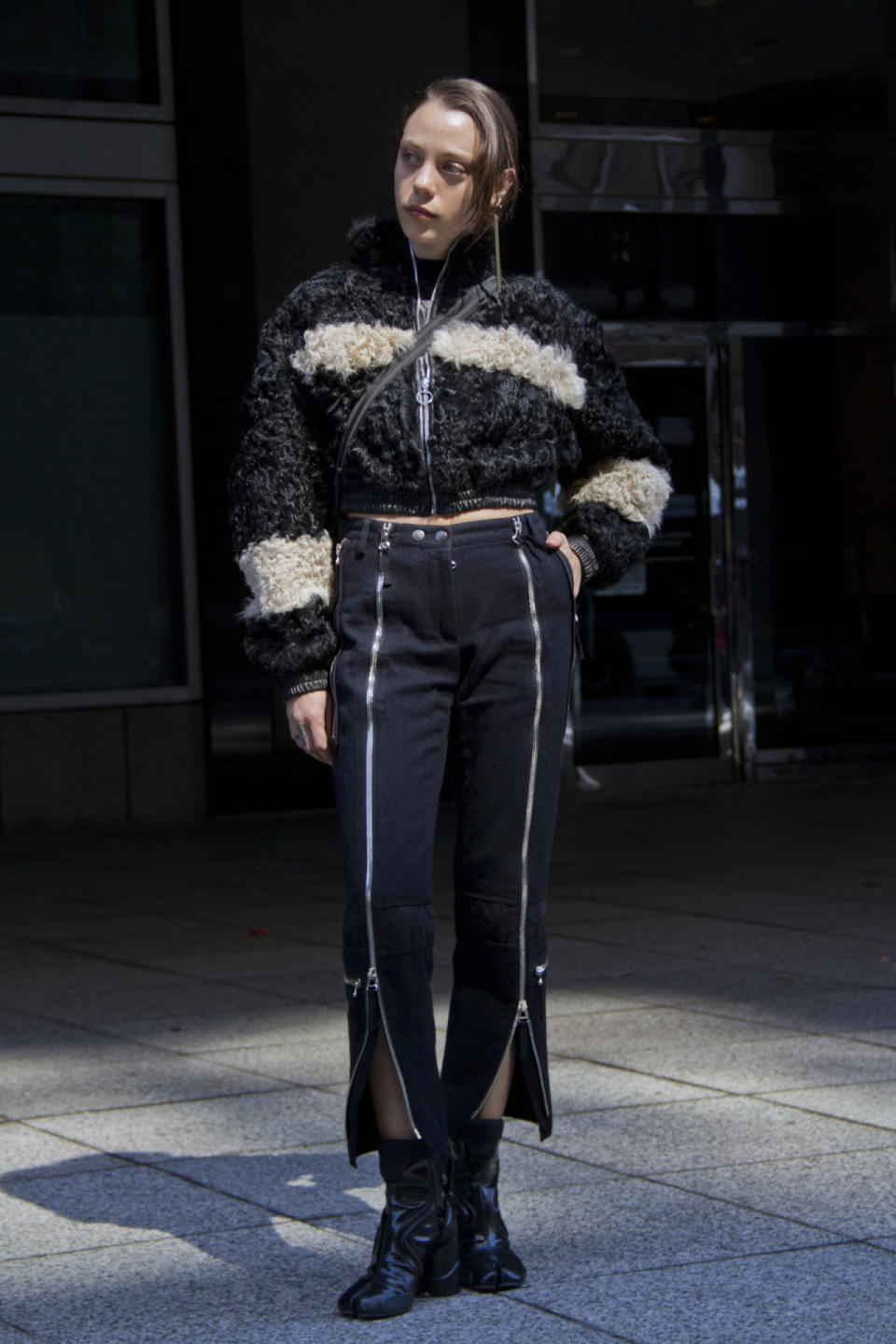 A gothic street style look at New York Fashion Week.