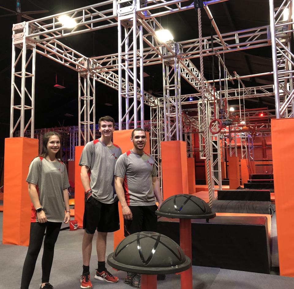 Anthony Jordan is excited for the grand opening of his Ninja Warrior inspired gym, Jordan Warriors, in Exeter.  Two of his former students, Exeter's Abby Herrick and Evan McCarthy, have joined the staff.