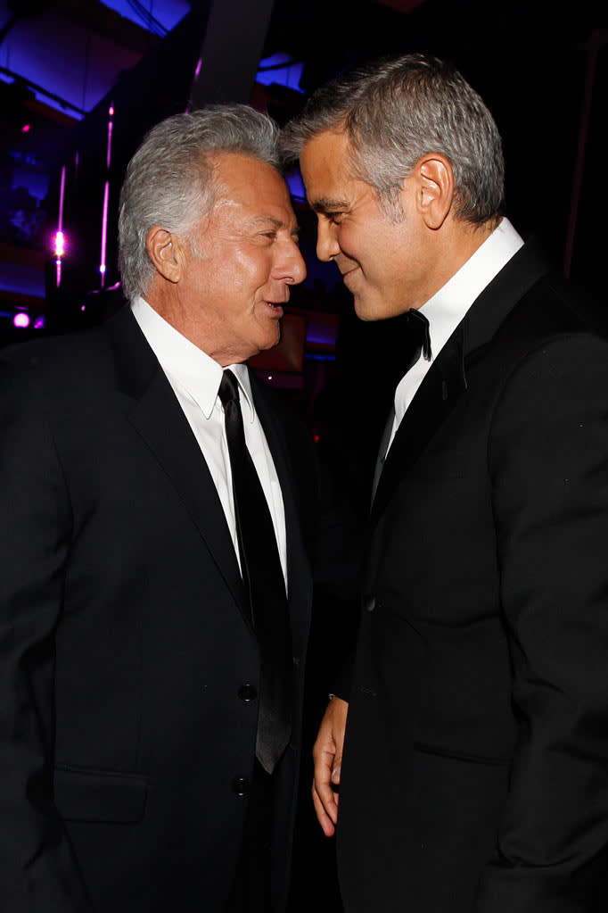 Critics Choice Party pics 2012 Dustin Hoffman George Clooney