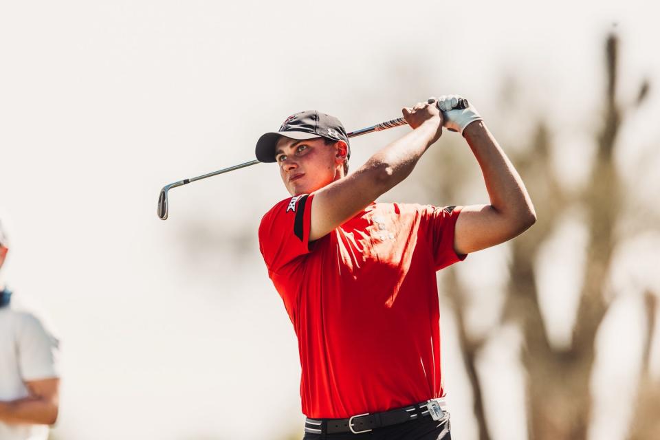 Texas Tech senior Ludvig Aberg on Monday night won the Ben Hogan Award for the second year in a row as the player of the year in college golf. Aberg won four times this school year, including the Big 12 tournament and the NCAA Norman Regional. The Red Raiders start play Friday in the NCAA championship tournament in Scottsdale, Arizona.