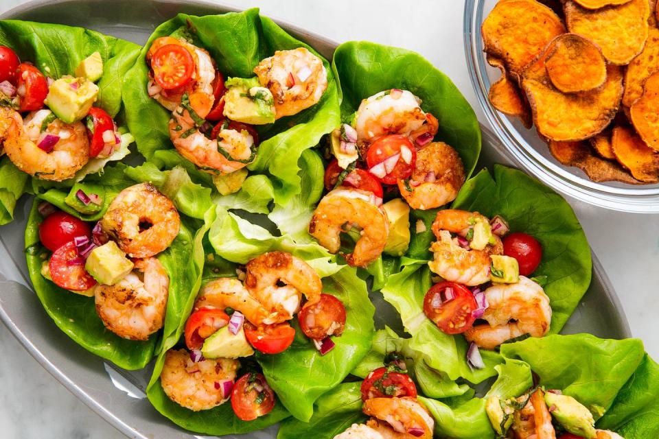 Shrimp Salad Lettuce Wraps