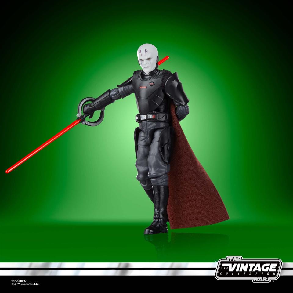 The Vintage Collection Grand Inquisitor action figure posed against a green background