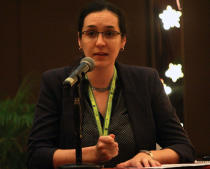 Dr Melissa Crouch speaks at the 3rd International Conference on Human Rights and Peace and Conflict in Southeast Asia, in Kuala Lumpur, today.  – The Malaysian Insider pic by Zhafri Azmi, October 16, 2014.