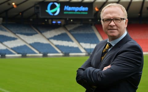 Alex McLeish is unveiled by the SFA as the new Scotland National Team manager at Hampden Park - Credit: Getty