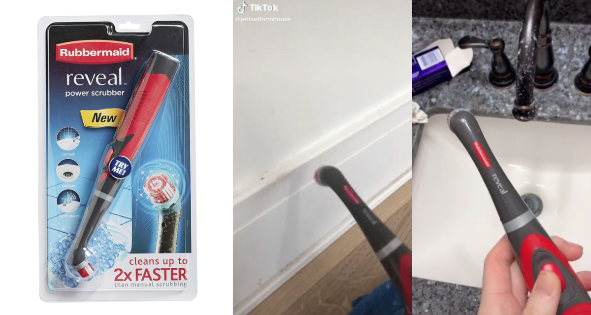 the BEST cleaning tool?! testing the RUBBERMAID POWER SCRUBBER  #cleaningtips 