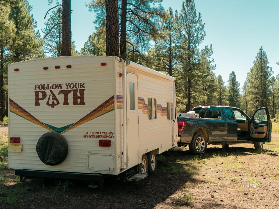 The exterior of the completed camper.