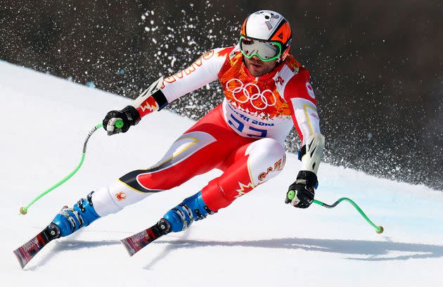 Jan Hudec of Canada skis during the men's alpine skiing Super-G competition at the 2014 Winter Olympics in Sochi, Russia. (Photo: Dominic Ebenbichler / Reuters)