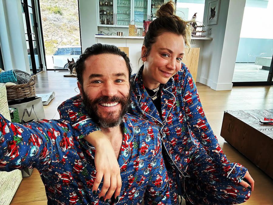 Kaley Cuoco and Tom Pelphrey Cuddle Up With Daughter Matilda for Their 1st Christmas as a Family