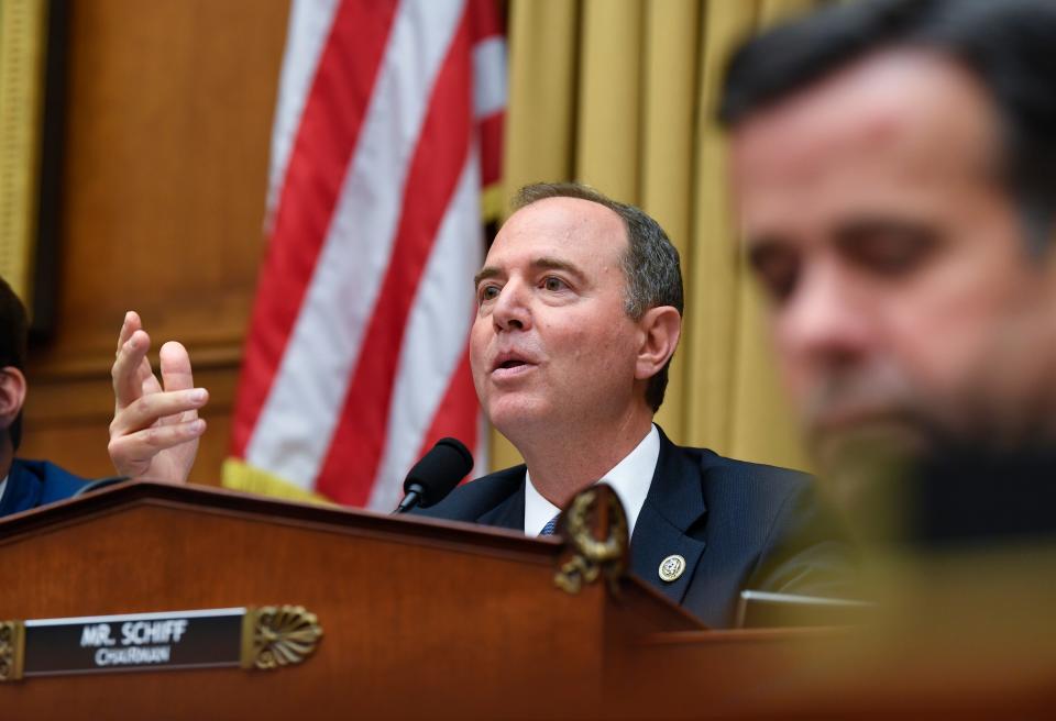Rep. Adam Schiff, D-Calif., the chairman of the House Intelligence Committee, has proposed a bill to allow federal law enforcement to pursue domestic terror suspects as they would international operatives.
