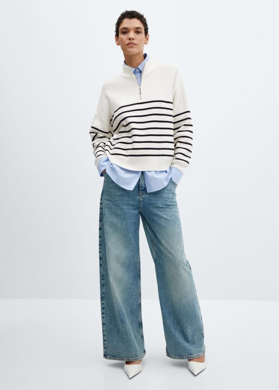 <p><a href="https://go.redirectingat.com?id=74968X1596630&url=https%3A%2F%2Fshop.mango.com%2Fus%2Fwomen%2Fsweaters-and-cardigans-sweaters%2Fstriped-sweater-with-zipper_67030480.html&sref=https%3A%2F%2Fwww.cosmopolitan.com%2Fstyle-beauty%2Ffashion%2Fa60386787%2Ftaylor-swift-tortured-poets-department-outfits%2F" rel="nofollow noopener" target="_blank" data-ylk="slk:Shop Now;elm:context_link;itc:0;sec:content-canvas" class="link ">Shop Now</a></p><p>Striped Sweater with Zipper</p><p>mango.com</p><p>$59.99</p>