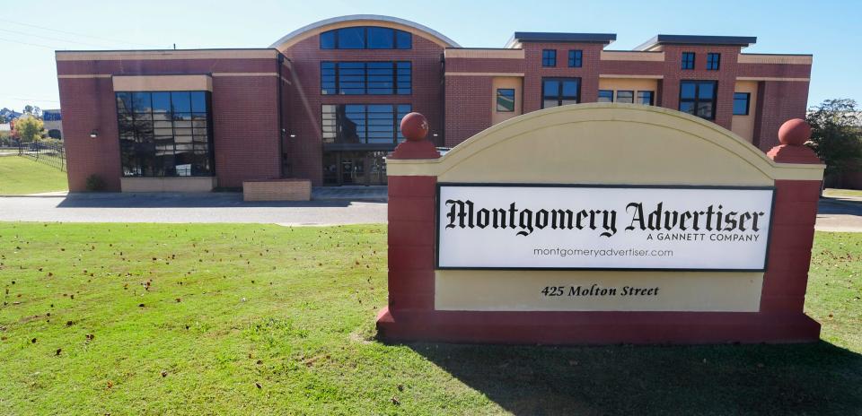 The former Montgomery Advertiser office building stands on Molton Street in Montgomery.