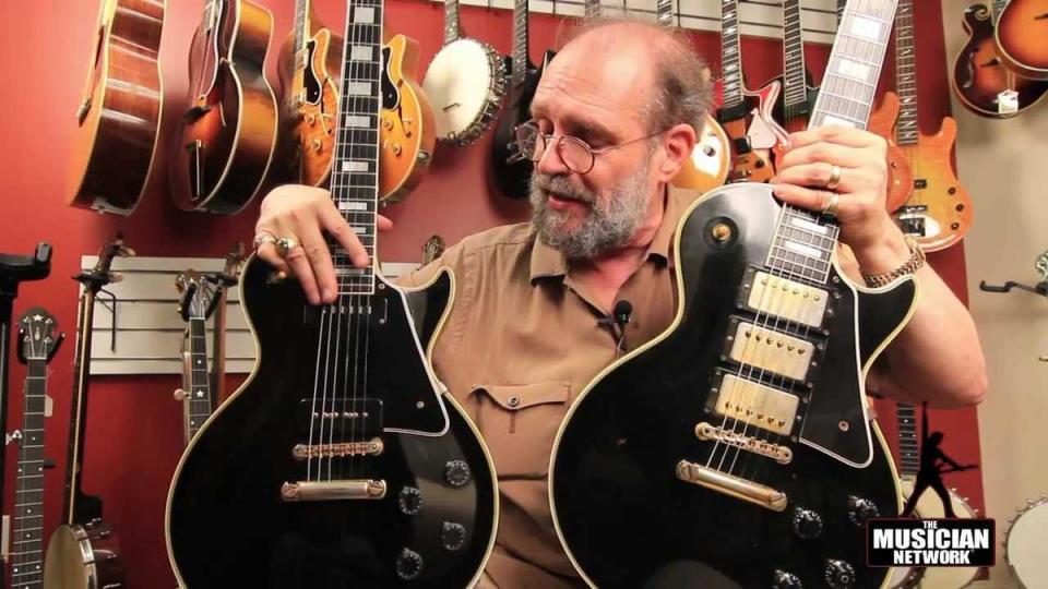 電吉他銷售量正直線下滑，圖為納許維爾的老牌吉他專賣店Gruhn Guitars老闆格魯恩(George Gruhn)。(翻攝網路)