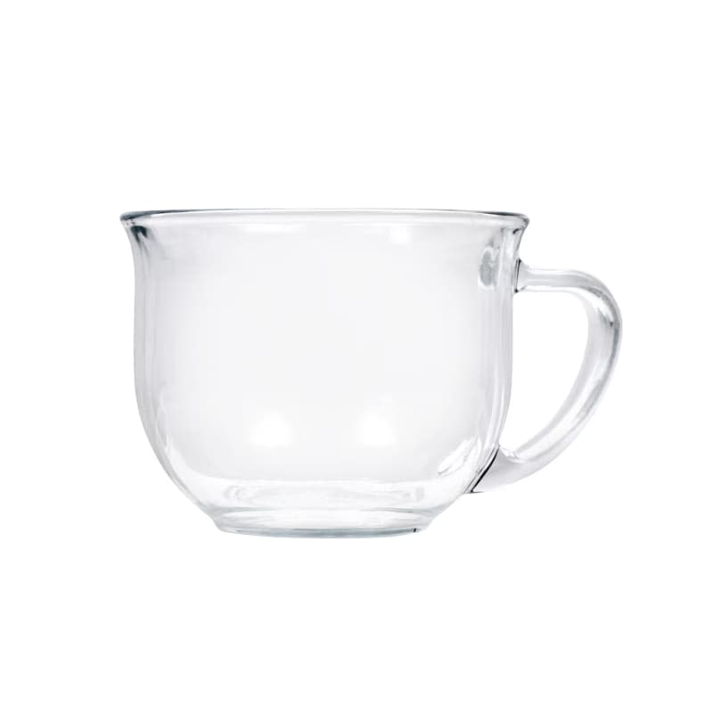 Clear glass mug, 18 oz.