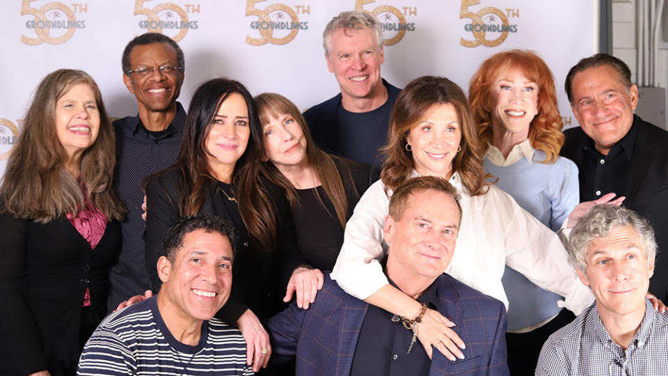 Dayle Reyfel, Phil LaMarr, Pamela Adlon, Laraine Newman, Tate Donovan, Cheri Oteri, Kathy Griffin, Eugene Pack. Oscar Nunez, Michael Hitchcock, Chris Parnell at 50th Anniversary Performance at The Groundlings