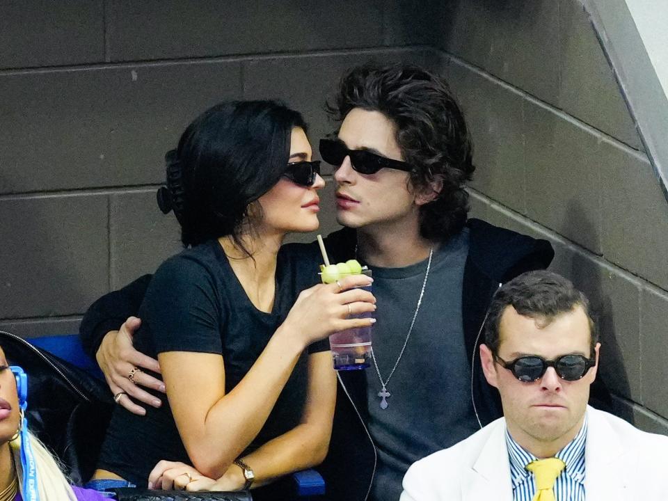 Kylie Jenner and Timothée Chalamet at the 2023 US Open.