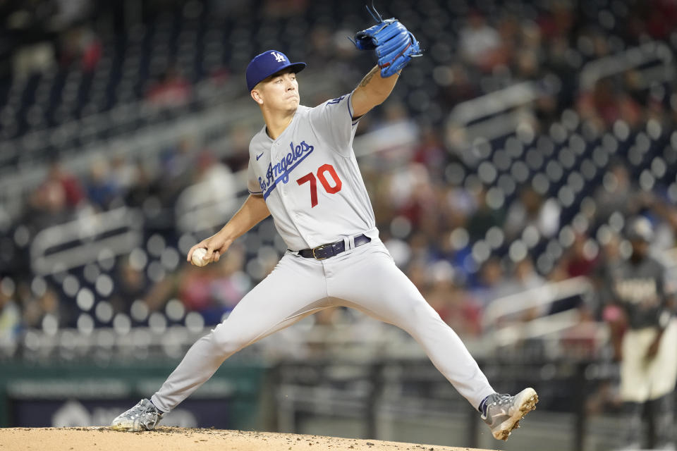 道奇先發投手Bobby Miller留下5.2局、失3分、奪7K的不俗成績。（MLB Photo by Mitchell Layton/Getty Images）