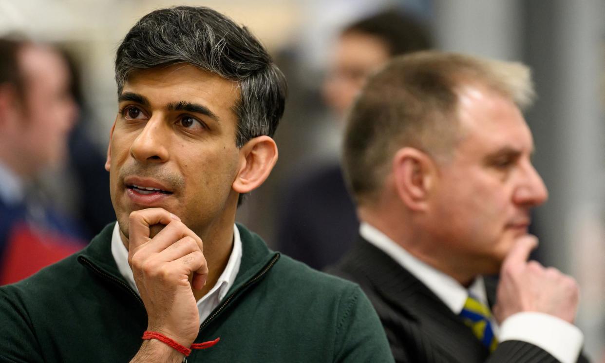 <span>Rishi Sunak is under pressure to return donations from Frank Hester.</span><span>Photograph: Leon Neal/Reuters</span>