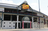 The Toronto Blue Jays will play their 2020 home games at Sahlen Field, their Triple-A affiliate, the team announced, Friday, July 24, 2020, in Buffalo N.Y. (AP Photo/Jeffrey T. Barnes)